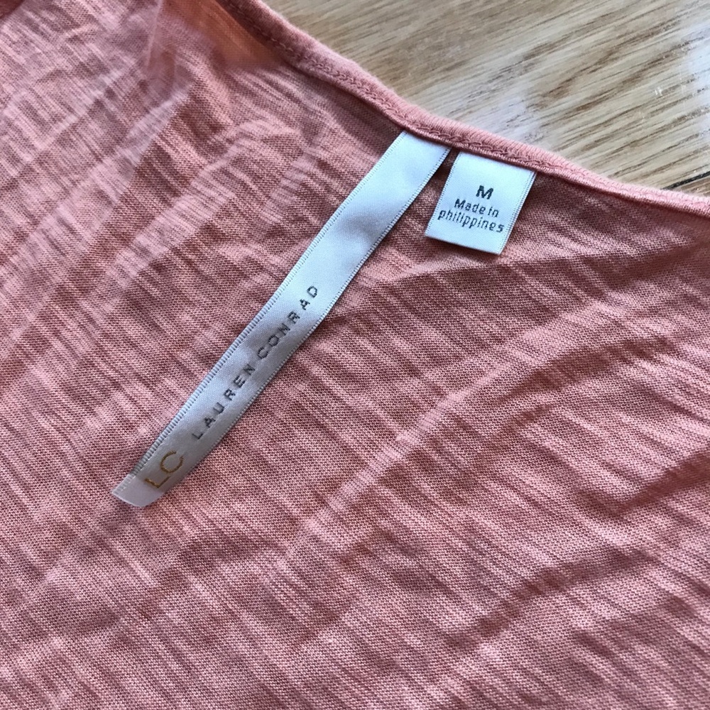 LC Lauren Conrad Blush Asymmetrical Blouse - Picture 3 of 4